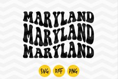 Maryland groovy svg,Maryland retro png, Maryland aesthetic Product Image 4