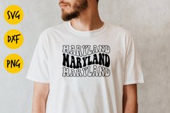 Maryland groovy svg,Maryland retro png, Maryland aesthetic Product Image 3