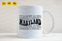 Maryland groovy svg,Maryland retro png, Maryland aesthetic Product Image 2