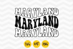 Maryland groovy svg,Maryland retro png, Maryland aesthetic Product Image 4