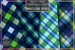 Masculine Plaid - Blue and Green Product Image 1