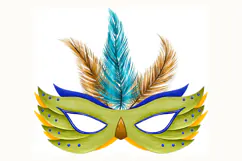 Mardi Gras Hand Drawn Masquerade Mask Product Image 6