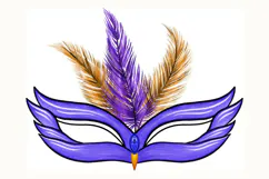 Mardi Gras Hand Drawn Masquerade Mask Product Image 10