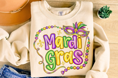 Mardi Gras PNG Sublimation, Fleur De Lis PNG, King Cake PNG Product Image 4