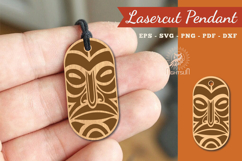 Mask Laser Cut Pendant Product Image 1
