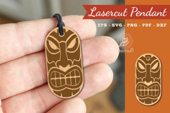 Mask Laser Cut Pendant Product Image 1