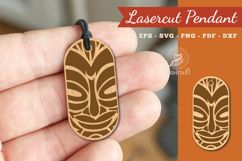 Mask Laser Cut Pendant Product Image 1