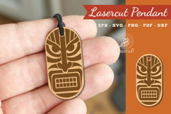 Mask Laser Cut Pendant Product Image 1