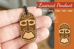 Mask Laser Cut Pendant Product Image 1