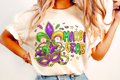 Mardi Gras PNG Sublimation, Fleur De Lis PNG, King Cake PNG Product Image 1