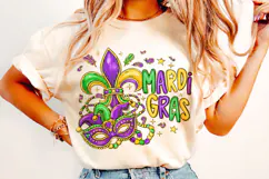 Mardi Gras PNG Sublimation, Fleur De Lis PNG, King Cake PNG Product Image 1