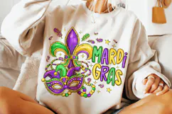 Mardi Gras PNG Sublimation, Fleur De Lis PNG, King Cake PNG Product Image 2