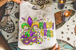 Mardi Gras PNG Sublimation, Fleur De Lis PNG, King Cake PNG Product Image 3