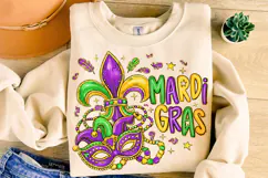 Mardi Gras PNG Sublimation, Fleur De Lis PNG, King Cake PNG Product Image 4
