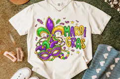 Mardi Gras PNG Sublimation, Fleur De Lis PNG, King Cake PNG Product Image 5