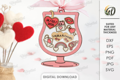 Mason Jar Valentine's Day Ornaments Bundle Laser Cut Product Image 14