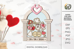 Mason Jar Valentine's Day Ornaments Bundle Laser Cut Product Image 8