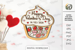 Mason Jar Valentine's Day Ornaments Bundle Laser Cut Product Image 11