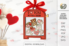 Mason Jar Valentine's Day Ornaments Bundle Laser Cut Product Image 12