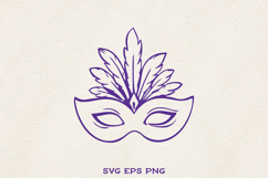 Mardi Gras Mask SVG | Masquerade Carnival Clipart Product Image 1