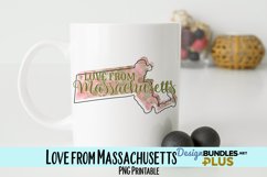 Love from Massachusetts Sublimation PNG Product Image 1