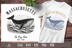 Massachusetts svg Vintage United states design