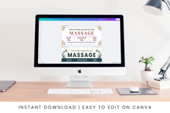 Massage Gift Certificate Printable Canva Coupon Template Product Image 7