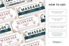 Massage Gift Certificate Printable Canva Coupon Template Product Image 4