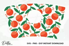 Juicy Oranges Starbucks 16oz Hot Cup Wrap SVG Vector Product Image 2
