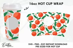 Juicy Oranges Starbucks 16oz Hot Cup Wrap SVG Vector Product Image 1