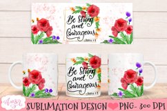 Be strong and courageous Mug Wrap for sublimation Product Image 2