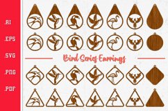 Bird Series Earrings - Laser Cut Files SVG Product Image 1