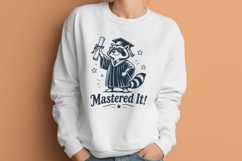 Mastered It SVG - Master's Degree Graduation Raccoon PNG Product Image 3