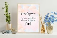 Masterpiece Quote Printable Art, Godly Affirmation Product Image 1