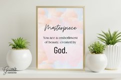 Masterpiece Quote Printable Art, Godly Affirmation Product Image 3