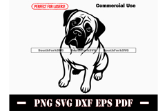 Mastiff Dog Begging Design SVG PNG DXF EPS PDF Product Image 1