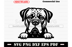 Peeking Mastiff Dog SVG PNG DXF EPS PDF Product Image 1