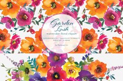 Watercolor Bold Colors Flowers Clipart Collection Product Image 2