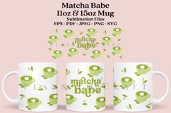 matcha babe coffee mug sublimation wrap glass mug wrap svg presized for 11oz and 15oz glass mug are sublimation files