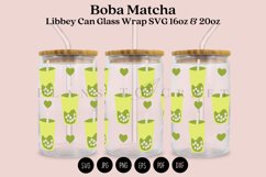 matcha boba libbey beer can glass full wrap svg presized template for 16oz and 20oz glass for Cricut Silhouette and sublimation