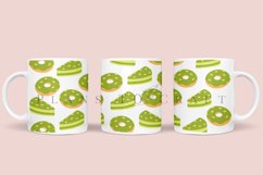 matcha cake coffee mug sublimation wrap glass mug wrap svg presized for 11oz and 15oz glass mug are sublimation files