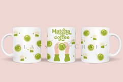 matcha over coffee coffee mug sublimation wrap glass mug wrap svg presized for 11oz and 15oz glass mug are sublimation files