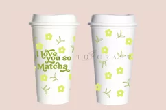 matcha quotes starbucks 16oz hot cup tumbler wrap svg presized template for tumbler grande suitable for cricut and silhouette