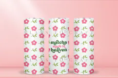 matcha skinny tumbler sublimation wrap with high resolution and transparant background are for 20oz and 30oz skinny tumbler