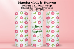 matcha skinny tumbler sublimation wrap with high resolution and transparant background are for 20oz and 30oz skinny tumbler