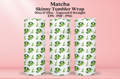matcha skinny tumbler sublimation wrap with high resolution and transparant background are for 20oz and 30oz skinny tumbler
