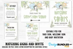 Baby Shower Yard Sign PSD, Baby Yard Sign Safari Printable Product Image 3