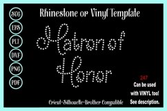 Rhinestone Matron of Honor Wedding Sticky Flock Template - 4 Product Image 1