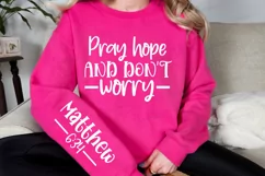 Pray Hope And Don't Worry Sleeve SVG, Christian SVG Design Product Image 3