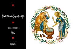 christening, vintage, religious, icon, communion, faith, sacrament, saviour, epiphany, christian, evangelical, orthodox, greek, art, saint, holy, king, baptism, confirmation, floral, religion, wreath, illustration, god, blessing, byzantine
